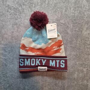 The Landmark Project Hat Beanie Mens One Size Multicolor Smoky Mts Pom Winter